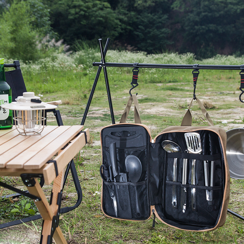 8pcs Camping Kitchen Cookware  - Camping Cooking Organizer recension och pris