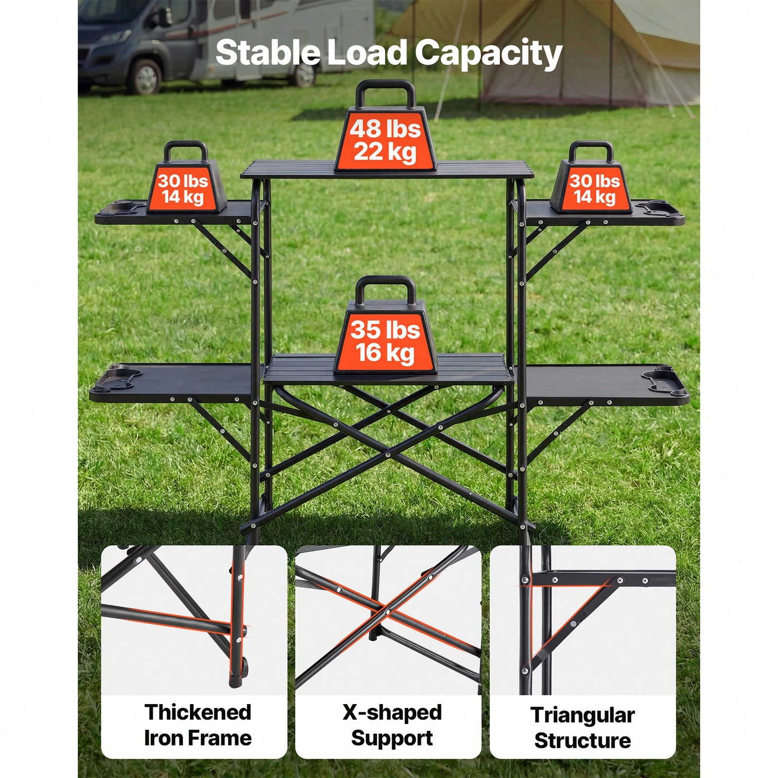 Camping Kitchen Table, Slim-Fo - Camping Cooking Table recension och pris