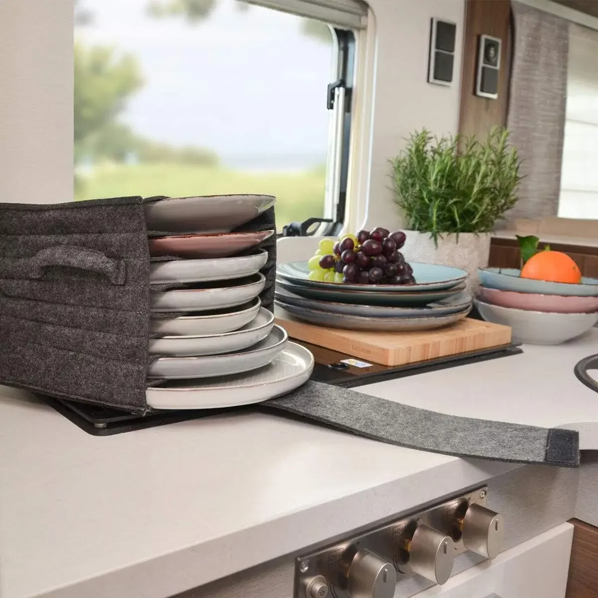 Felt Plate Dish Cup Storage Ba - Camping Cooking Organizer recension och pris