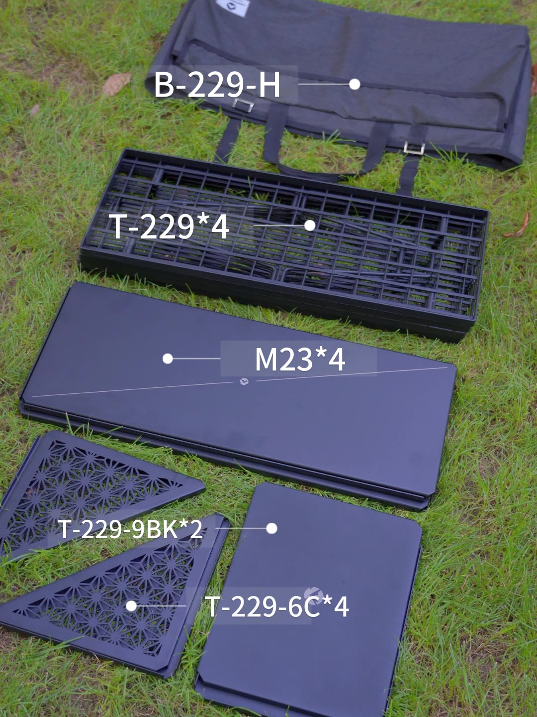 CAMPINGMOON T-229-9BK-2P two-p - Camping Cooking Table recension och pris