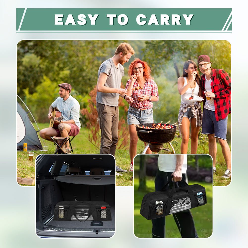 Portable Grill Tool Carrying C - Camping Cooking Organizer recension och pris