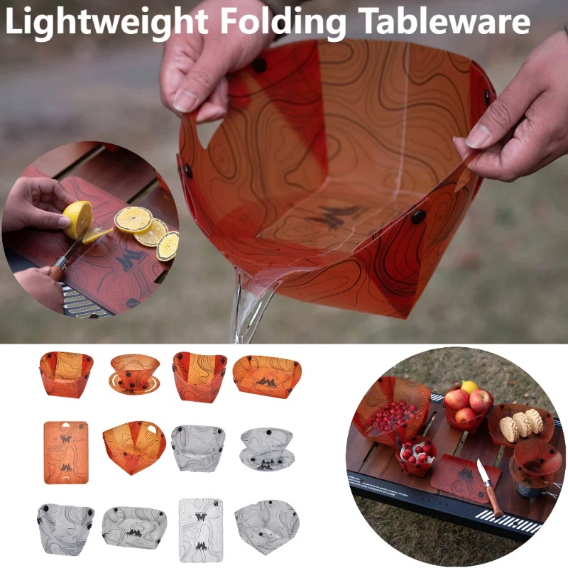 Foldable Camping Tableware Por - Camping Hiking Cooking recension och pris